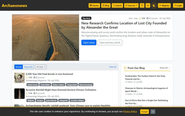 Archaeonews - archaeology news aggregator